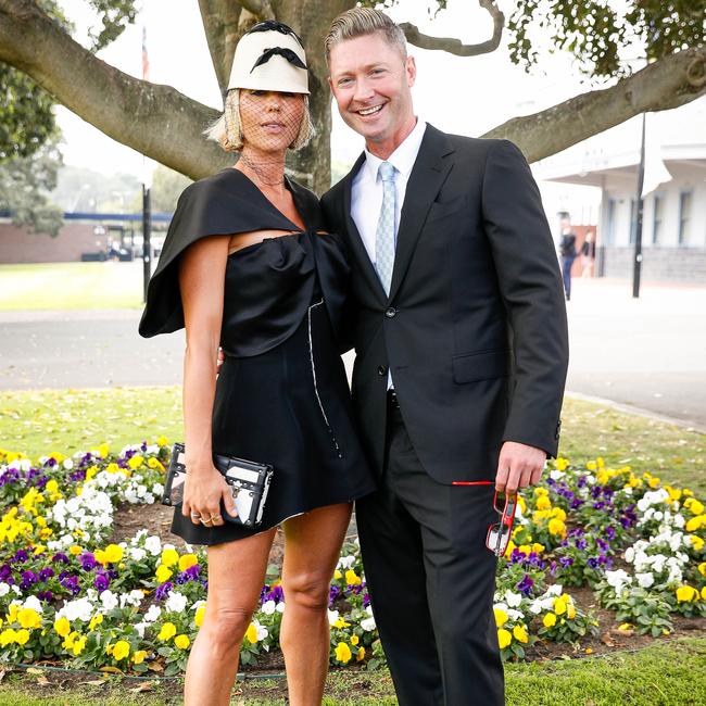 Pip Edwards and Michael Clarke attend Everest Race Day at Royal Randwick Racecourse in 2020. (Photo by Hanna Lassen/Getty Images for Australian Turf Club)