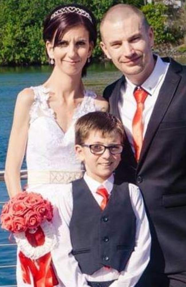 Rebecca Allen with her partner Michael and her son Declan. Picture: Contributed