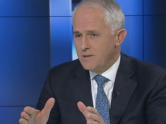 Australian Prime Minister Malcolm Turnbull on the ABC 7:30 Report. Picture ABC