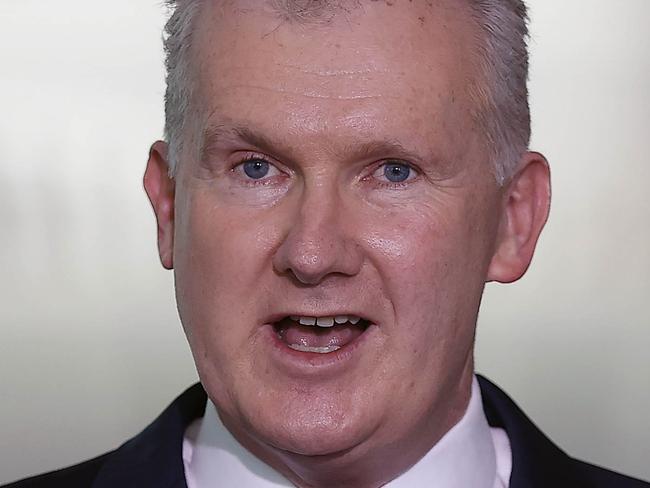 CANBERRA, AUSTRALIA - NewsWire Photos OCTOBER 22nd, 2021: The Shadow Minister for Industrial Relations Tony Burke spoke to media at a press conference in Parliament House, Canberra. Picture: NCA NewsWire / Gary Ramage