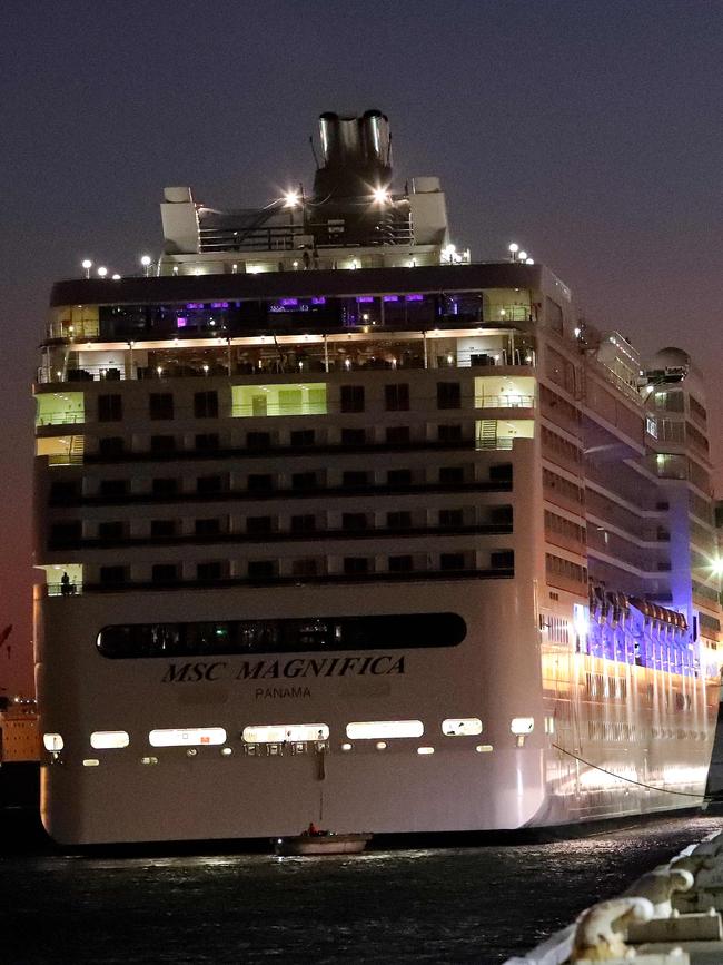 MSC Magnifica arrives at Fremantle Port. Picture: Colin Murty