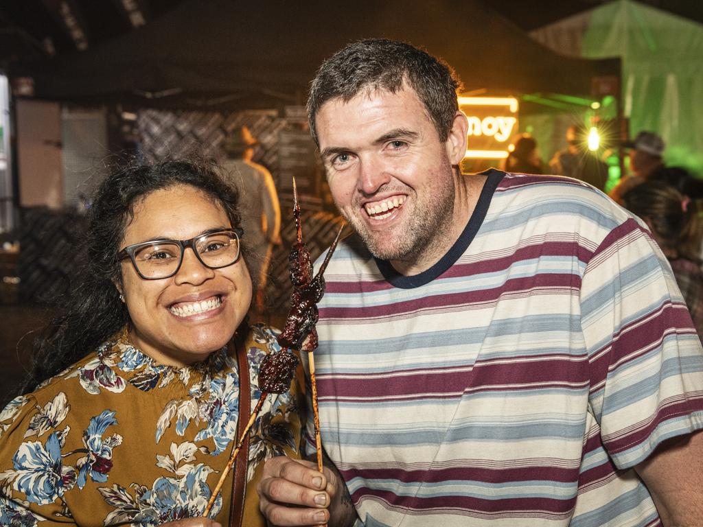 Lolina Foliola and Cameron Clarke at Meatstock - Music, Barbecue and Camping Festival at Toowoomba Showgrounds, Saturday, March 9, 2024. Picture: Kevin Farmer