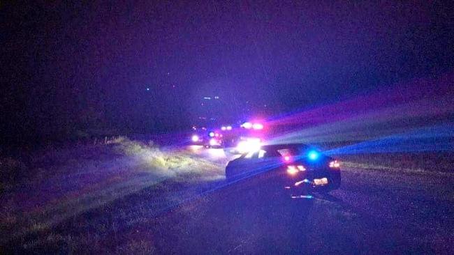 Swift  water rescue team is on  the scene at a Mary's Creek farm where a car has been swept away in flash flooding. Picture: Tom Daunt