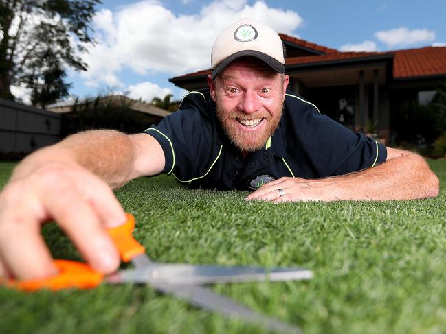 Lawn fanatic Rusty Garton on his lawn. He is organising an event called LawnFest for lawn lovers across Australia. Pic Pter Wallis