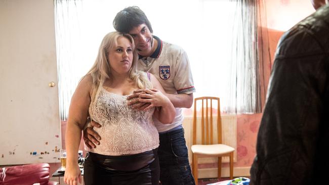 Sacha Baron Cohen and Rebel Wilson in the 2016 comedy The Brothers Grimsby.