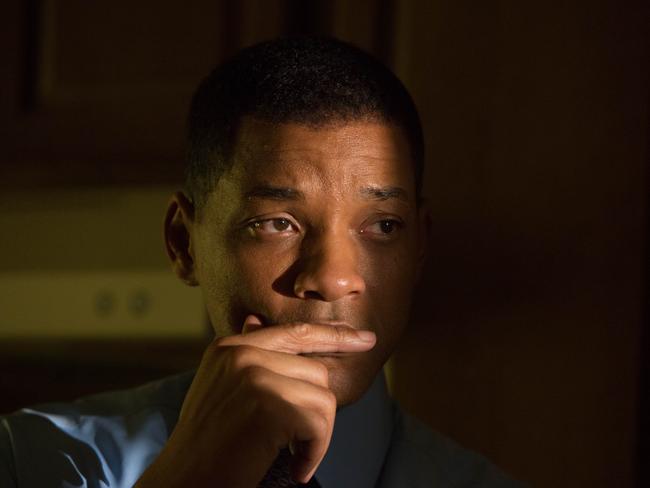 Will Smith in a scene from Concussion. Smith says his decision not to attend the Oscars has nothing to do with not being recognised by the Academy for his role.