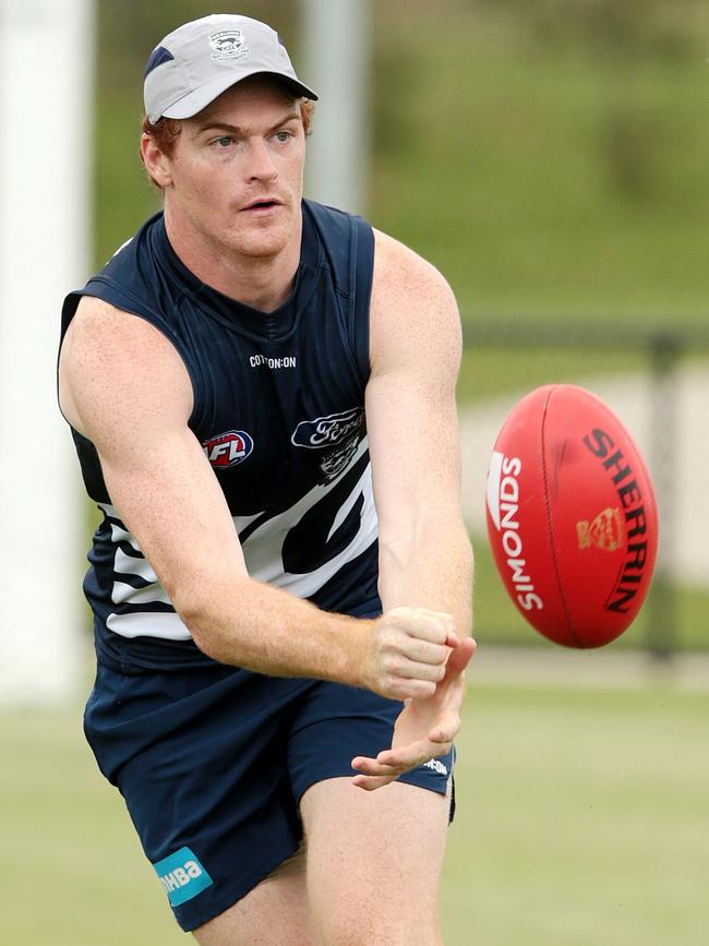 Gary Rohan at Geelong training. Picture: Alison Wynd