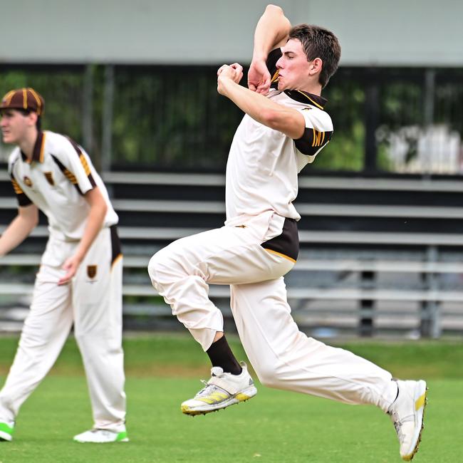 Wilston Grange footy as Cameron Plackett as a First XI cricketer for Padua. Picture, John Gass