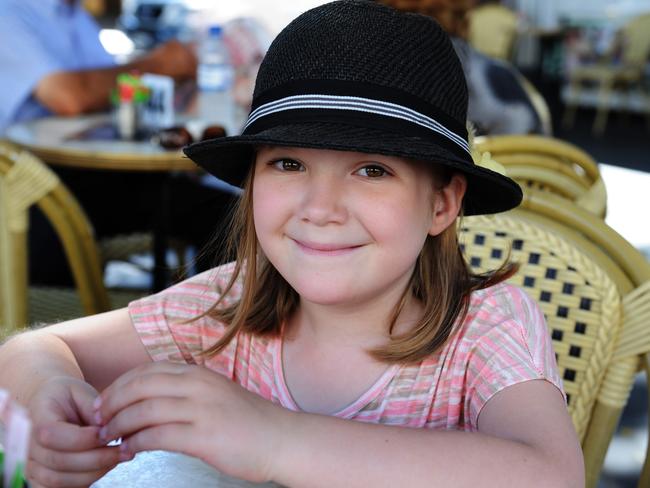 Scarlett Saunders, 6, of Chatswood at the Manly Jazz festival in 2013. Picture: Virginia Young