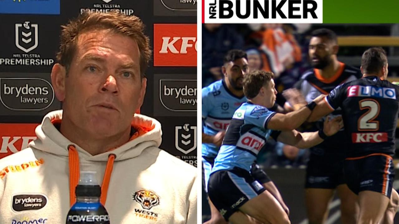 Brett Kimmorley wasn't happy about Brent Naden's try being disallowed.
