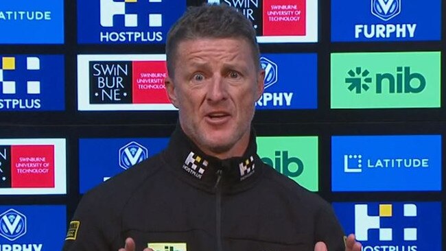 Damien Hardwick speaks after losing to the Saints.