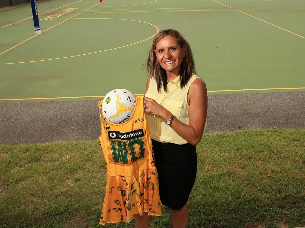 Sharon Finnan-White was selected to play for Australia in 1990 and retired from netball in 2000 – since that time no other Indigenous athlete has been selected in the Diamonds. Picture: Justin Brierty