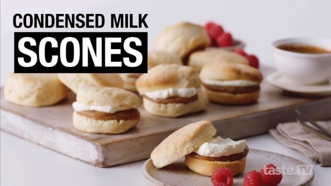 Condensed milk scones