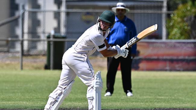 North Geelong batter Phil Visser made 140 against St Peter's in round 14. Picture: Wes Cusworth