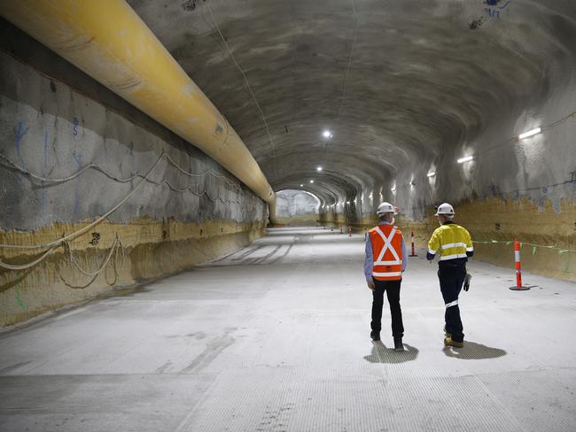 July 17: Inside the Western Harbour Tunnel construction. Stage 2 of the project continues. Picture: NewsWire/John Appleyard