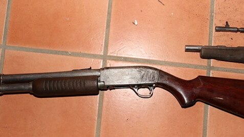 A loaded shortened shot gun seized at Tinaroo as part of Operation Romeo Russet. Picture: Supplied