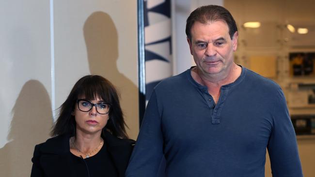 CFMEU Secretary John Setka holds a press conference  with his wife Emma Walters, in North Melbourne.Wednesday, June 12. 2019. Picture: David Crosling