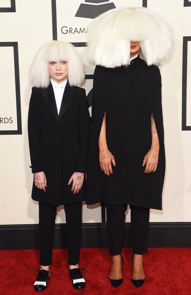 Sia and protege Maddie Ziegler at the 2015 Grammy Awards. Picture: Jason Merritt/Getty