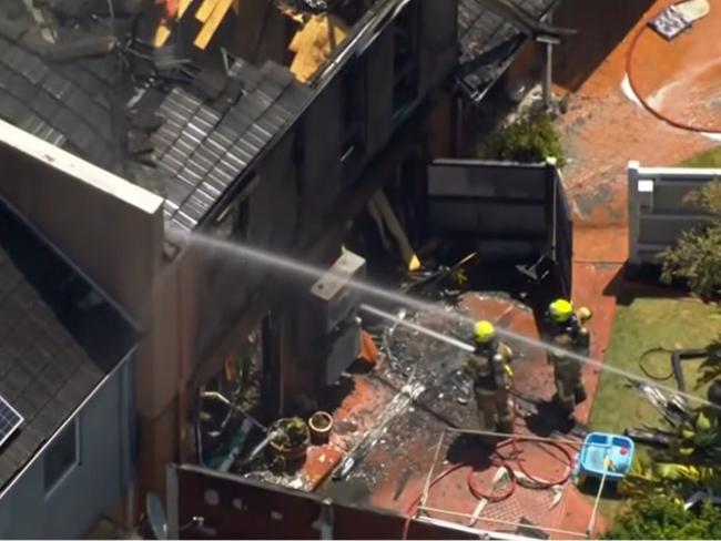 A Melbourne family's home was destroyed by a fire caused by Christmas tree decorations. Picture: Seven.