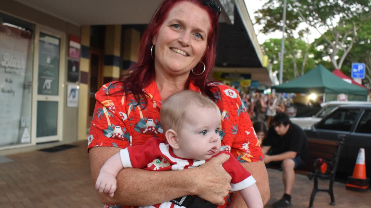 Mylissa Harvey and baby Annalee at Mary Christmas, 15/12/21. Photo: Ella Doyle