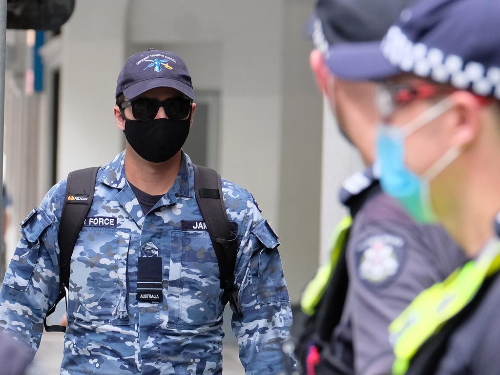 ADF troops have arrived to assist Victoria’s hotel quarantine system. Picture: Luis Ascui / Getty Images