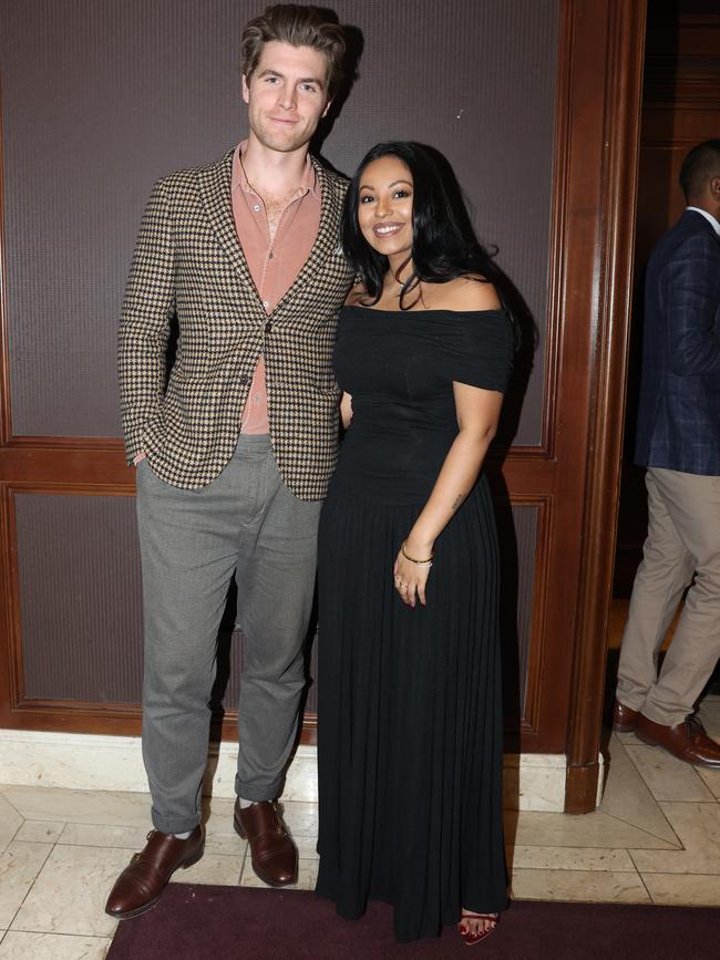 MELBOURNE, AUSTRALIA – MAY 28 2024 Sam Wines and Treyena Pisad at the CommBank Young Hero Awards held at the Langham Hotel in Melbourne. Picture: Brendan Beckett