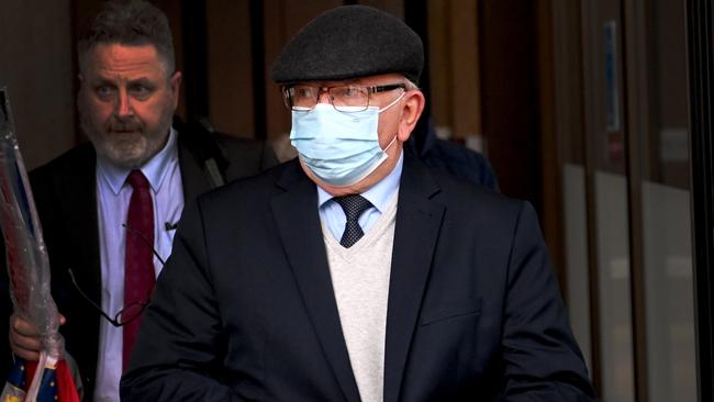 Paedophile bookkeeper Robert Van Gestel leaves the Supreme Court. Picture: Jeremy Piper