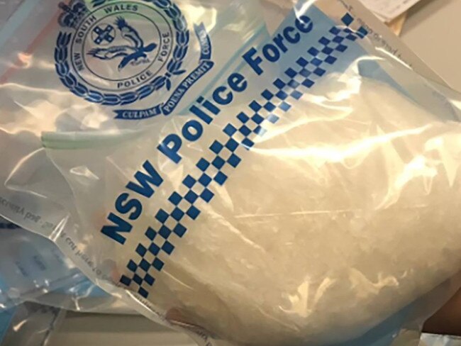 Police allegedly found 1kg of methylamphetamine, 600g of cocaine, 130g of suspected GHB and numerous vials of steroids. Picture: NSW Police