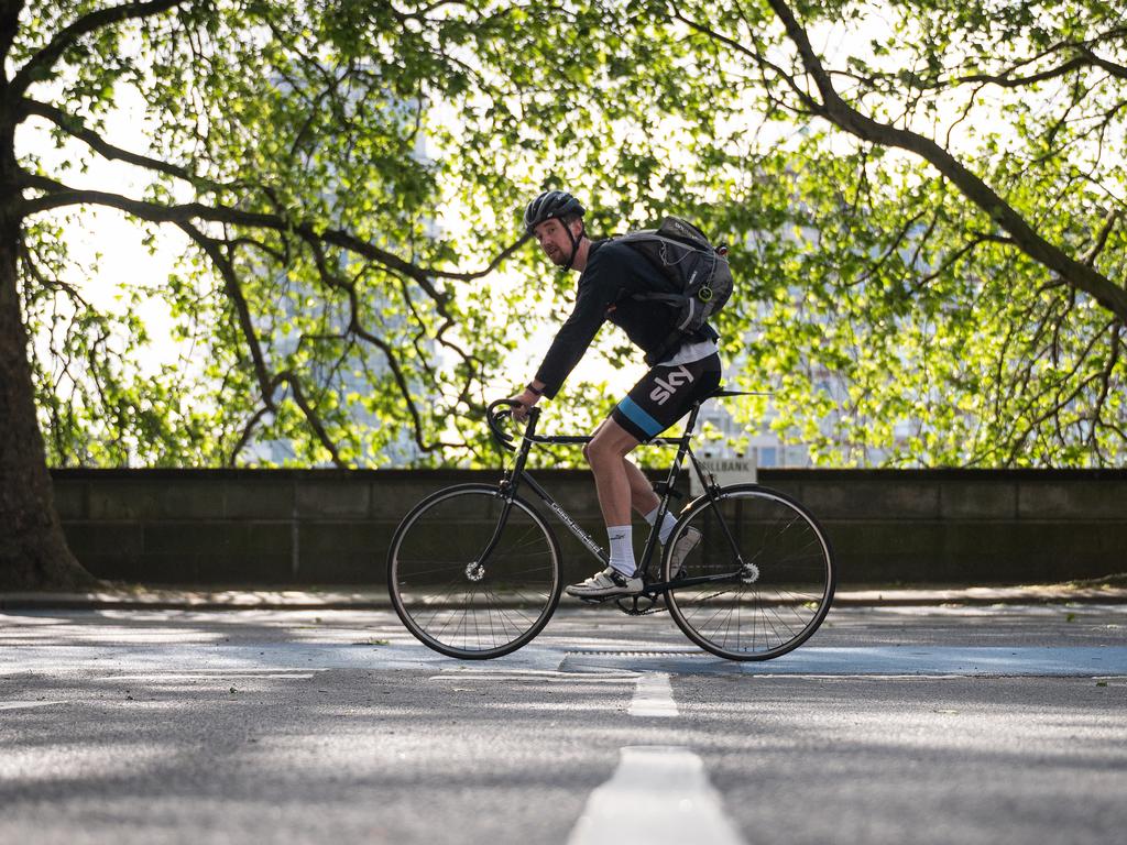 People are being urged to cycle to work rather than use public transport. Picture: Leon Neal/Getty Images.