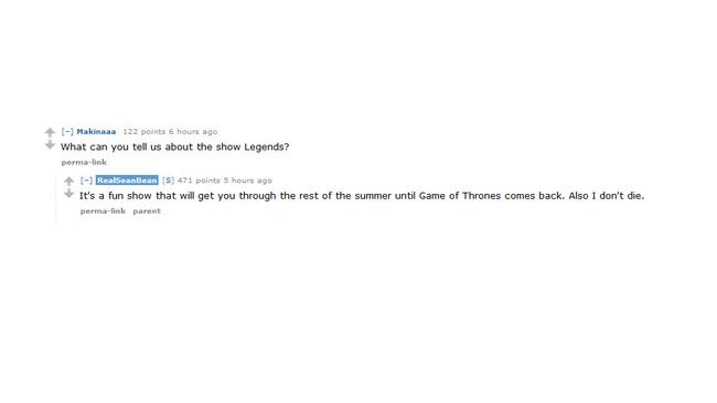 Sean Bean’s Reddit AMA.