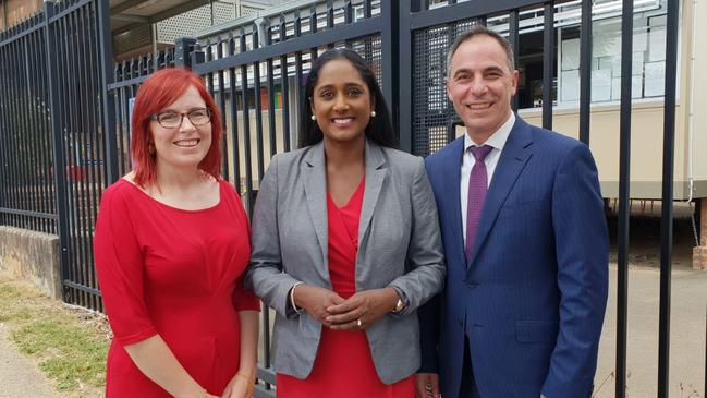 Durga Owen (centre) has the backing of resigning MP Julie Owens. Picture: Supplied