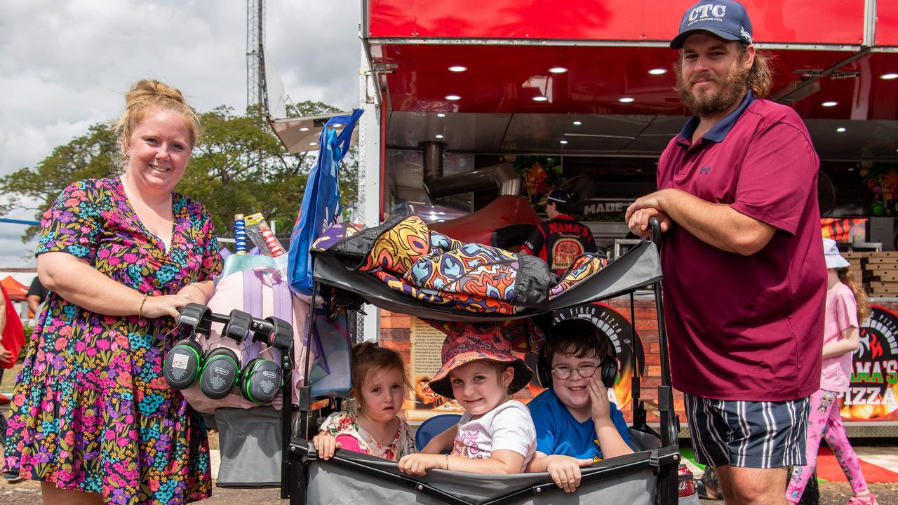 Taylor, Artchie, Topsie, Zharie and Jake at the 2024 Royal Darwin Show. Picture: Pema Tamang Pakhrin