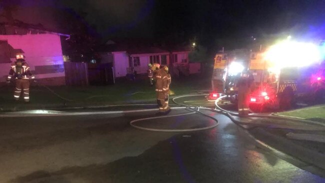 Fire crews battle a house fire in South Grafton on New Year's Day