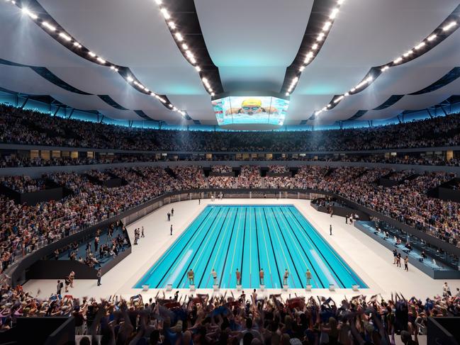 An artist's impression of Brisbane Arena configured for the 2032 Olympics under the Live Nation plan. Picture - Supplied