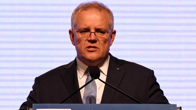 Prime Minister Scott Morrison says the India travel ban will end on May 15. Picture: AFP