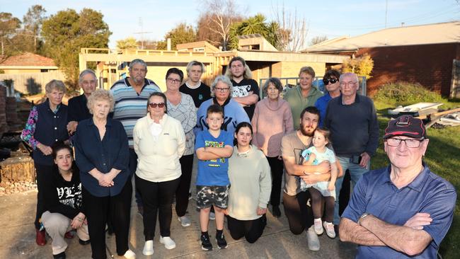 Residents in and around Curtis Crt Leopold including Bruce Blake, right, are worried about a mystery development. Picture: Alison Wynd