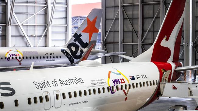 The largest single donor group to Yes campaign organisations were publicly traded companies. Picture: Qantas