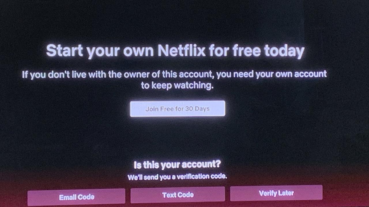 The message that some users are getting from Netflix administrators. Pic: supplied Twitter