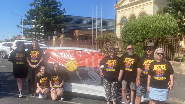 Brandon Rich's family in front of Dubbo Court House. Photo: Tijana Birdjan