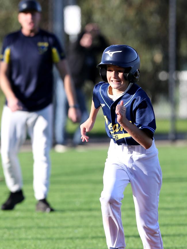 Junior baseball spread - Deakin Blues v Guild-Lara.  Picture: Mike Dugdale