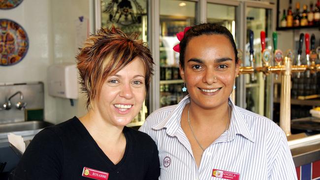 Roxanne Mooney and Angela Gallino in January, 2005. Picture: Darren England.