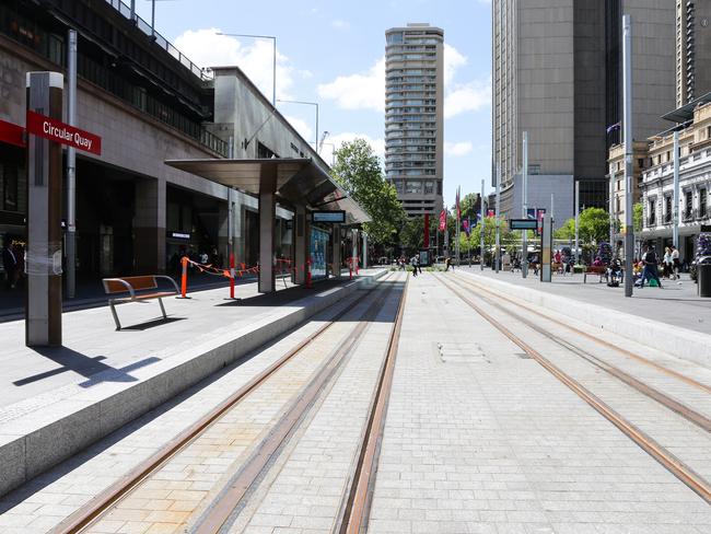 The new Circular Quay light rail station. Picture: Gaye Gerard