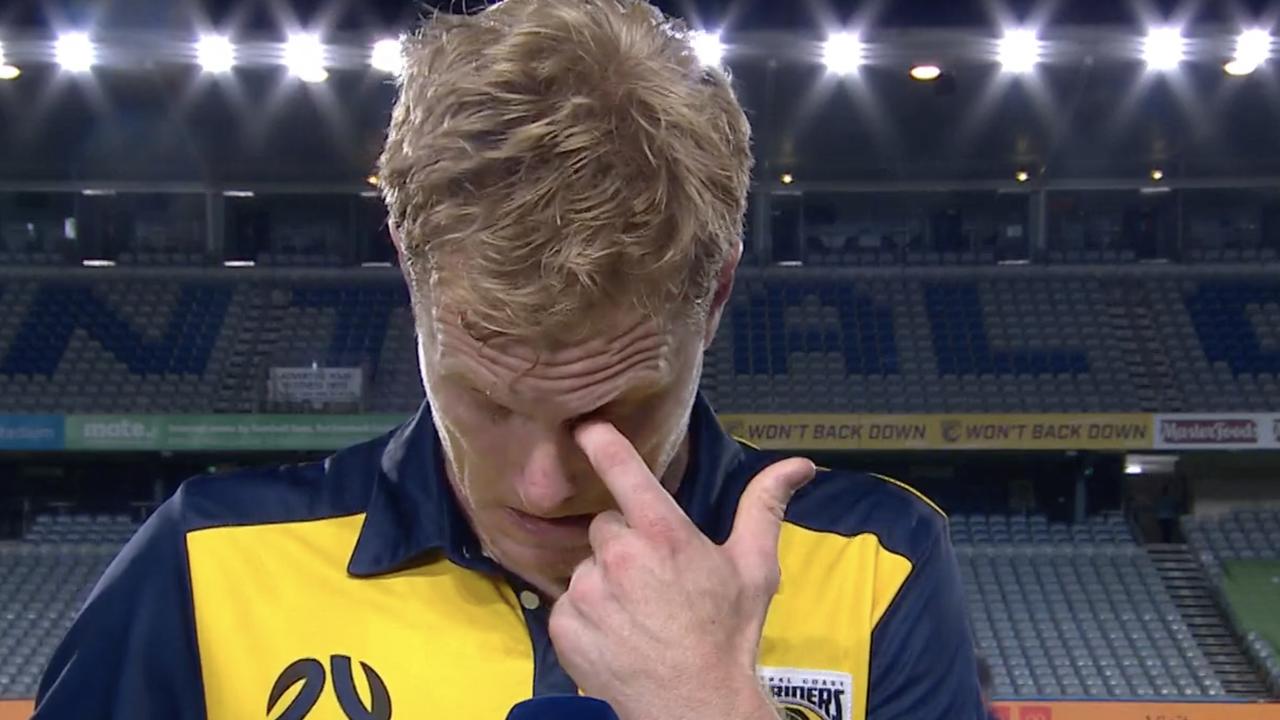 Matt Simon's emotional post-match interview.