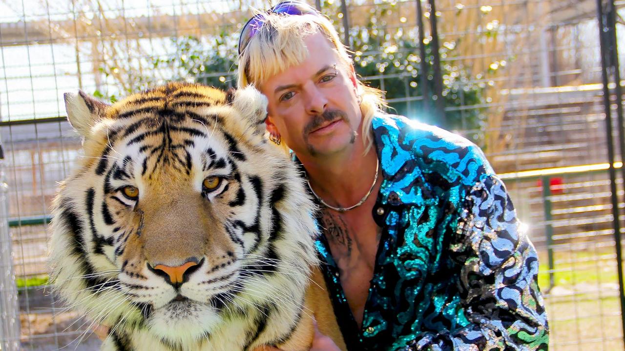 Some social media users compared Hang Hang’s mane to the mullet hairstyle worn by Tiger King star Joe Exotic. Picture: AFP