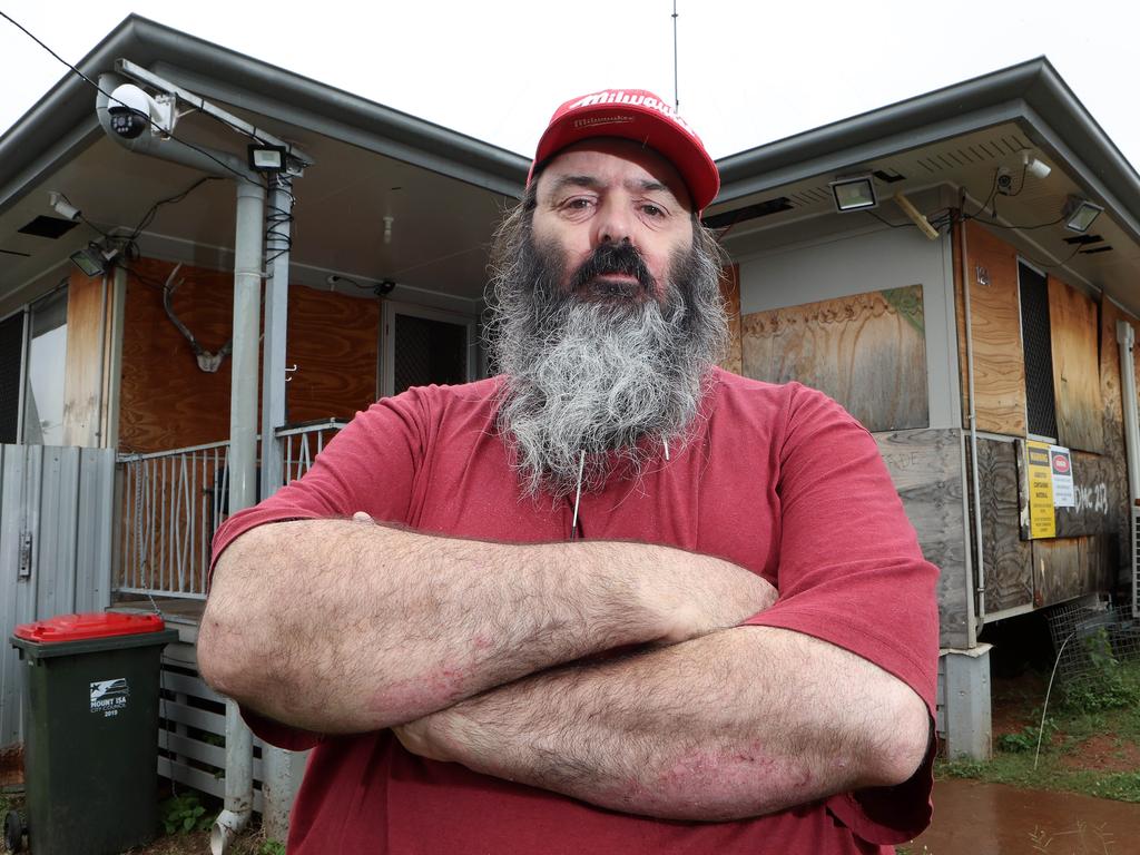 Rodger Winch has 13 security cameras on his Mount Isa home. Picture: Liam Kidston