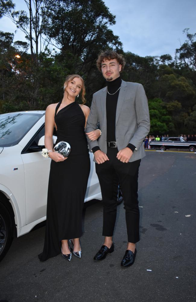 Rosie Wiig and Joshua Thompson at the Meridan State College formal 2024.