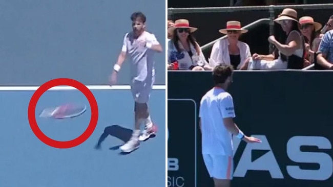 Cameron Norrie launches racquet into stands