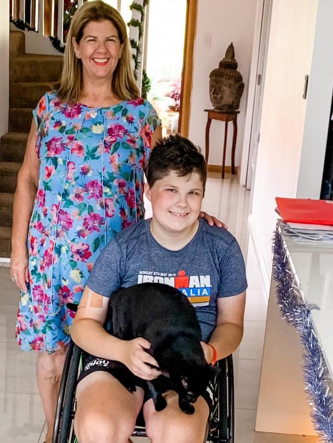 Jake Spurdle with mother Nyky at their Lighthouse Beach home