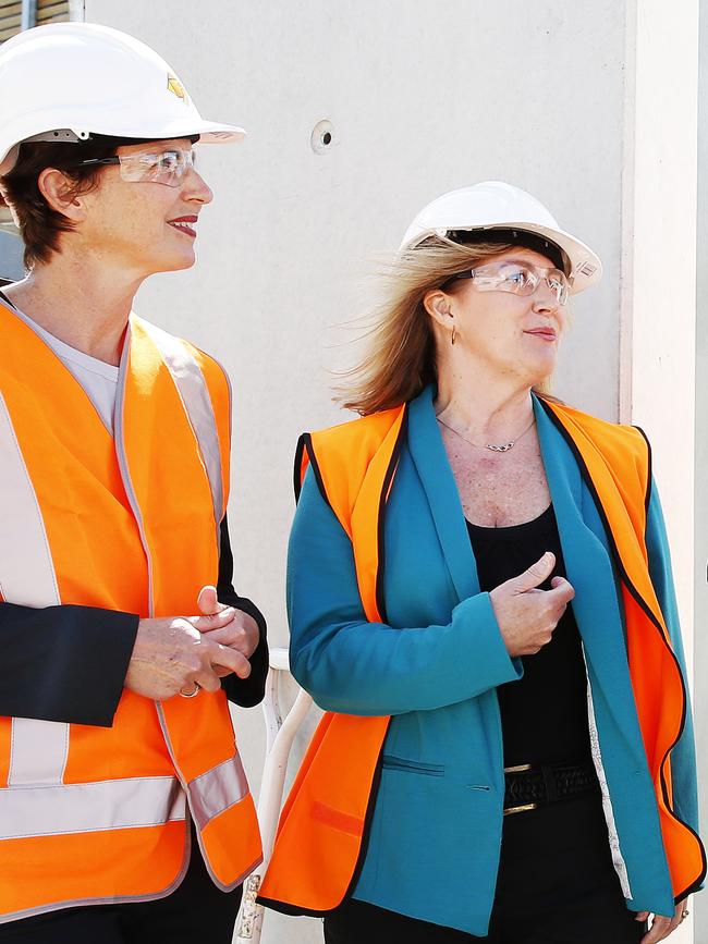 Representatives from the Community Housing sector LR chair of housing choices Tasmania, Heather McCallum, state manager for housing choices Tasmania, Kim Bomford. Picture: Zak Simmonds