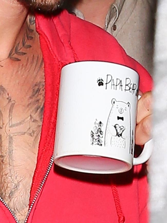 There was a sweet detail on the mug. Picture:The Hollywood JR / BACKGRID